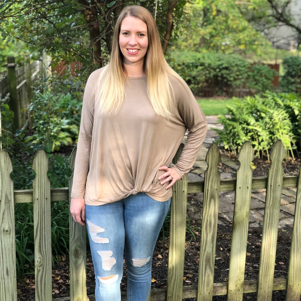 Latte Please Knotted Long Sleeve